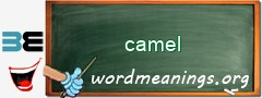 WordMeaning blackboard for camel